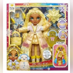 Rainbow High Winter Wonderland Sunny - Yellow 11” Fashion Doll, Magic Snow,